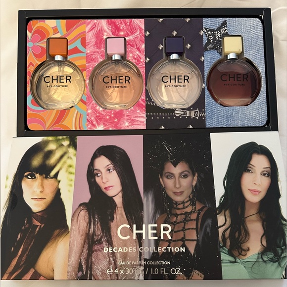 Cher decades collection perfume 1.0 fl oz set 4 60s-90s NOS sealed Scent Beauty - Picture 1 of 8